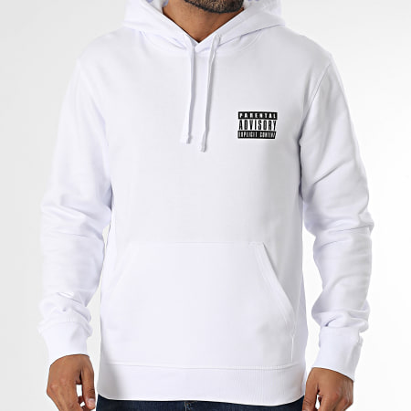 Parental Advisory - Felpa con cappuccio Rosa Bianco