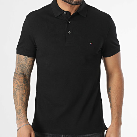 Tommy Hilfiger - Polo Manches Courtes Slim Core 1985 6882 Noir