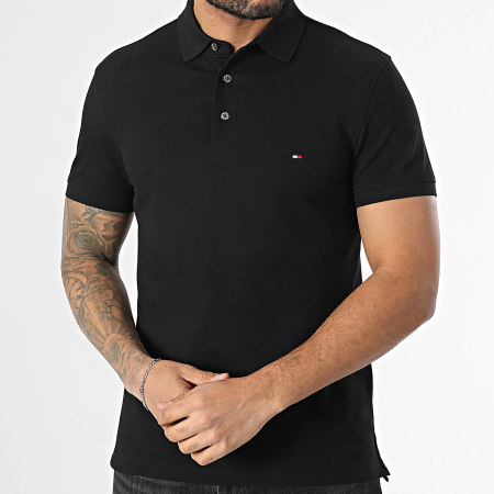 Tommy Hilfiger - Polo Manches Courtes Slim Core 1985 6882 Noir