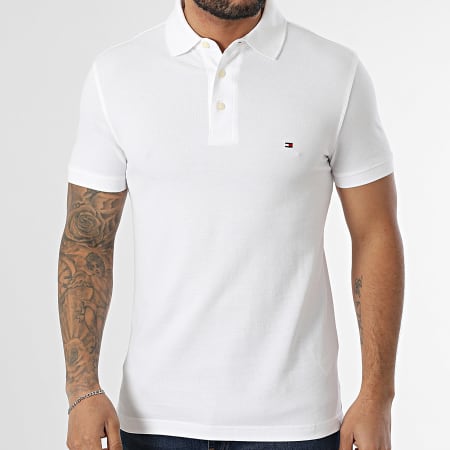 Tommy Hilfiger - Polo Manches Courtes Slim Core 1985 6882 Blanc