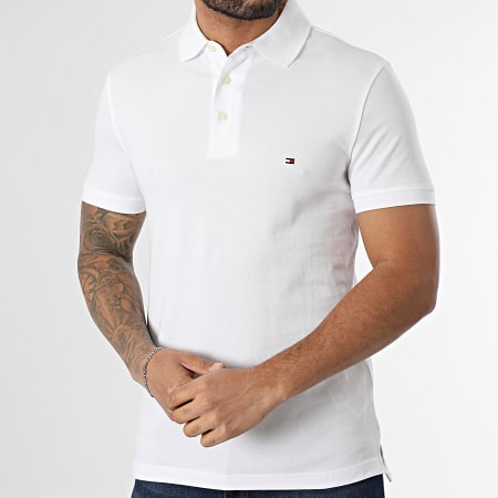 Tommy Hilfiger - Polo Manches Courtes Slim Core 1985 6882 Blanc