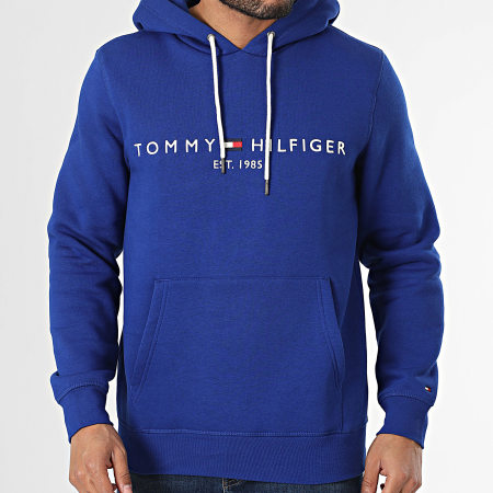 Tommy Hilfiger - Sweat Capuche Tommy Logo 1599 Bleu Roi