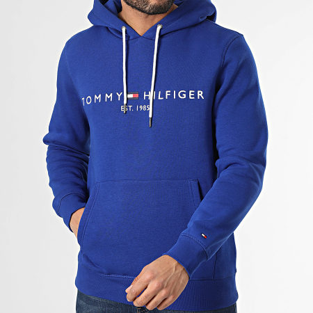 Tommy Hilfiger - Sweat Capuche Tommy Logo 1599 Bleu Roi