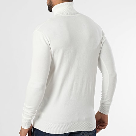 Uniplay - Pull Col Roulé Blanc