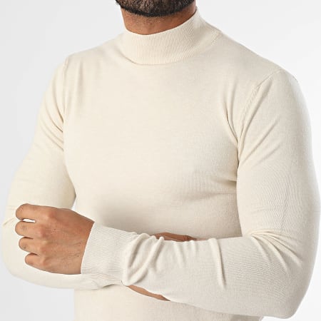 Uniplay - Pull Col Montant Beige