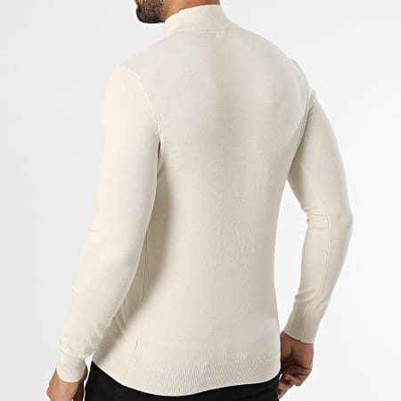 Uniplay - Pull Col Montant Beige