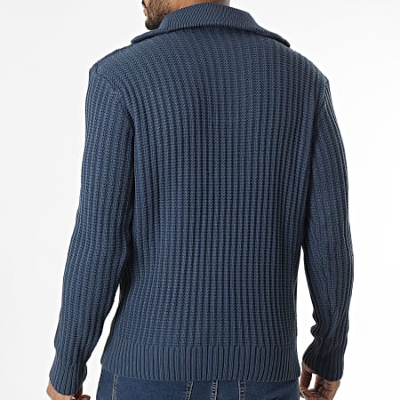 Armita - Pull Col Montant Zippé Bleu Marine