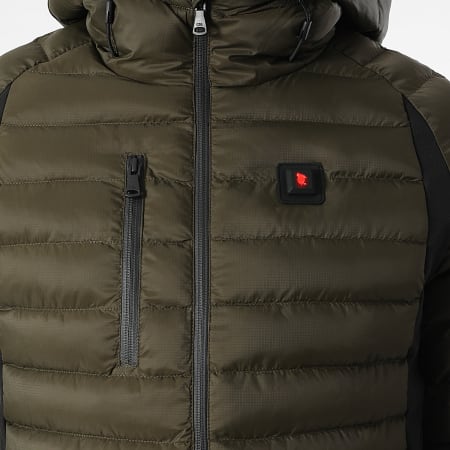 Comme Des Loups - Doudoune Chauffante Capuche Meribel Vert Kaki