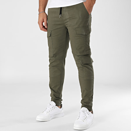 Frilivin - Pantalon Cargo Vert Kaki