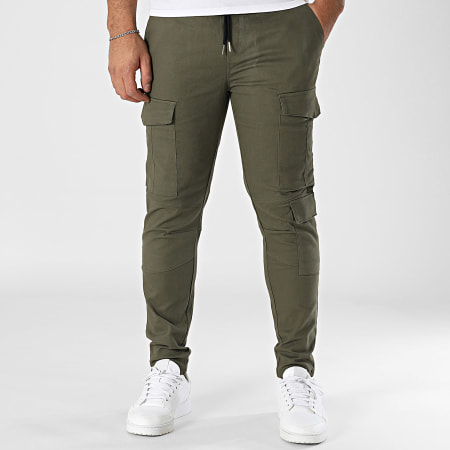 Frilivin - Pantalon Cargo Vert Kaki