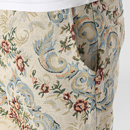 Frilivin - Pantalón Regular Fit Beige Floral
