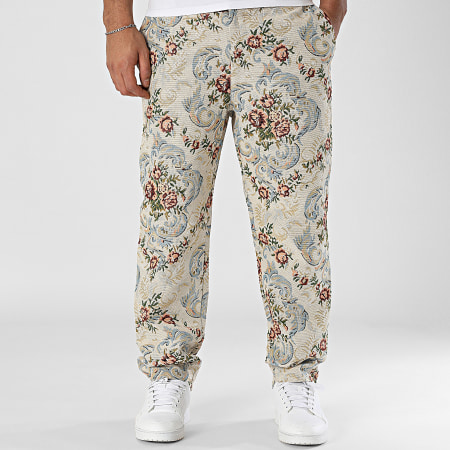 Frilivin - Pantalón Regular Fit Beige Floral