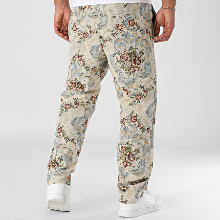 Frilivin - Pantalón Regular Fit Beige Floral