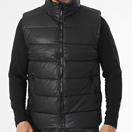 Frilivin - Abrigo negro sin mangas