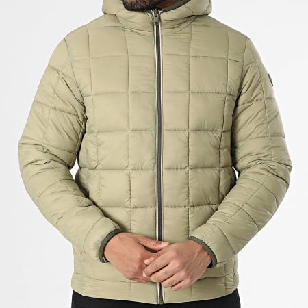 Jack And Jones - Brook Reversible Hooded Zip Jacket Khaki Green 