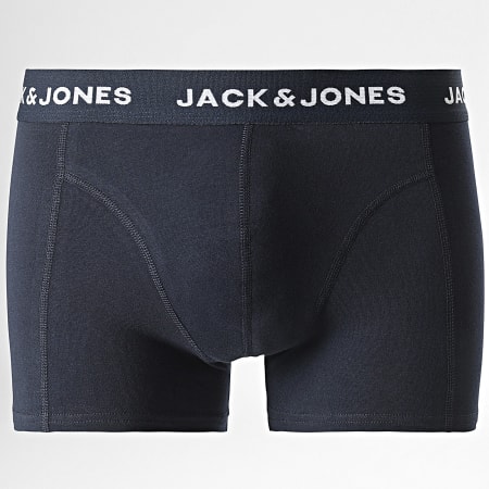 Jack And Jones - Lot De 3 Boxers Noir Bleu Roi Blanc Bleu Marine