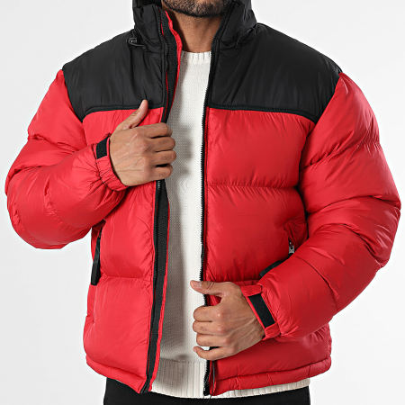 Chaqueta roja y negra top