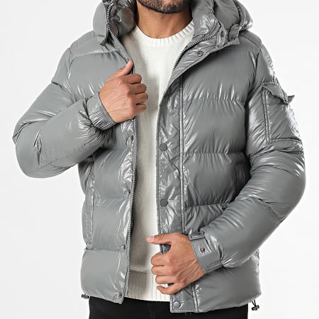 KZR - Doudoune Capuche Gris Anthracite