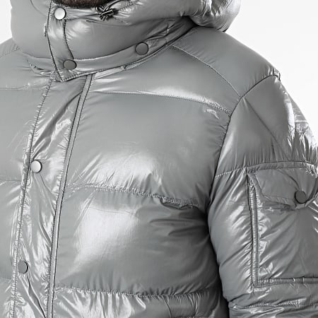 KZR - Doudoune Capuche Gris Anthracite