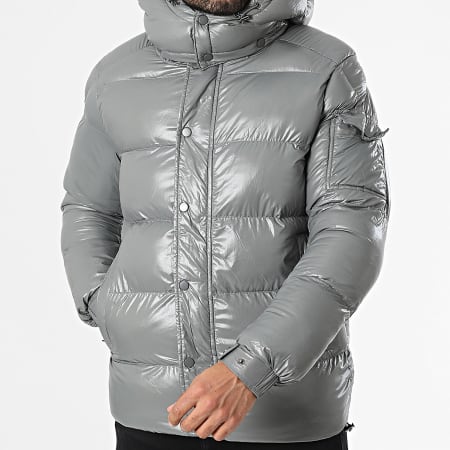 KZR - Doudoune Capuche Gris Anthracite