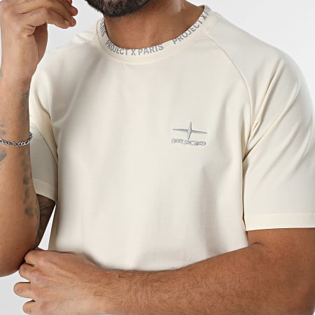 Project X Paris - Tee Shirt 2510181 Beige Réfléchissant