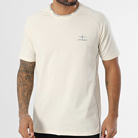 Project X Paris - Tee Shirt 2510181 Beige Réfléchissant