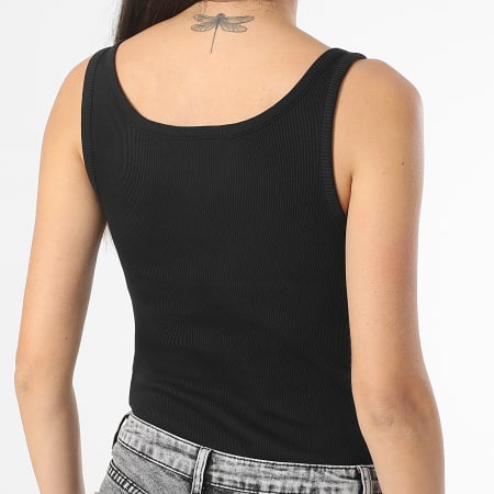 Tommy Jeans - Débardeur Slim Femme Button 9492 Noir
