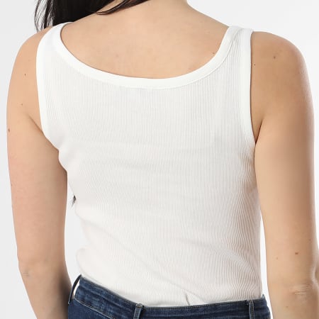 Tommy Jeans - Débardeur Slim Femme Button 9492 Blanc