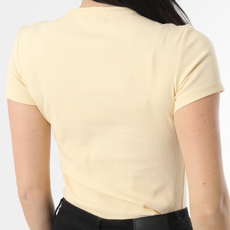 Tommy Jeans - Tee Shirt Slim Femme Essential 7383 Jaune