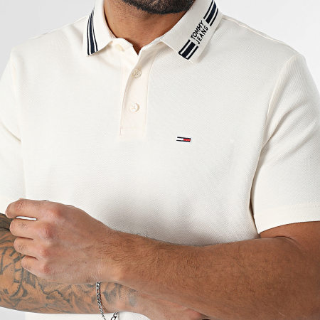 Tommy Jeans - Polo Manches Courtes Tjm Tipped Logo 0225 Beige Clair