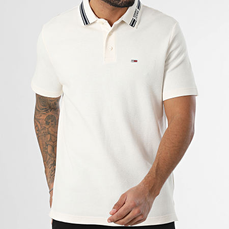 Tommy Jeans - Polo Manches Courtes Tjm Tipped Logo 0225 Beige Clair