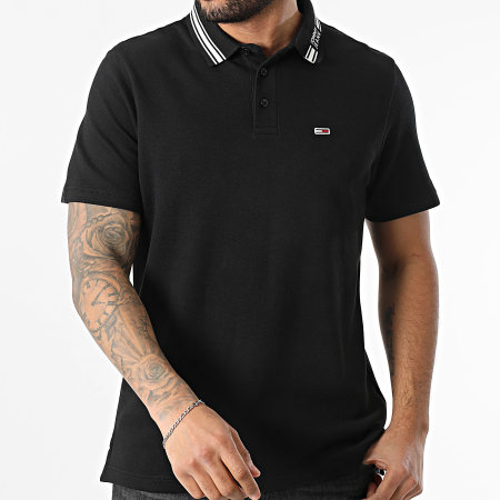Tommy Jeans - Polo Manches Courtes Tjm Tipped Logo 0225 Noir