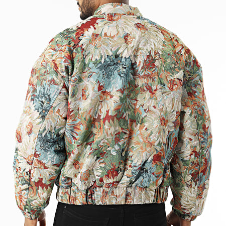 Frilivin - Veste Zippée Beige Verte Bleu Clair