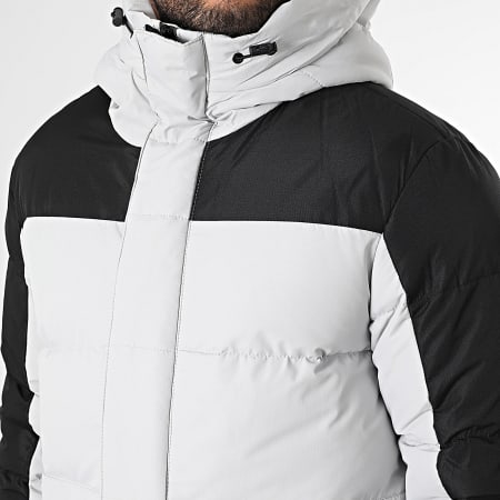 Frilivin - Doudoune Capuche Noire Grise