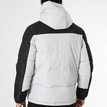 Frilivin - Doudoune Capuche Noire Grise