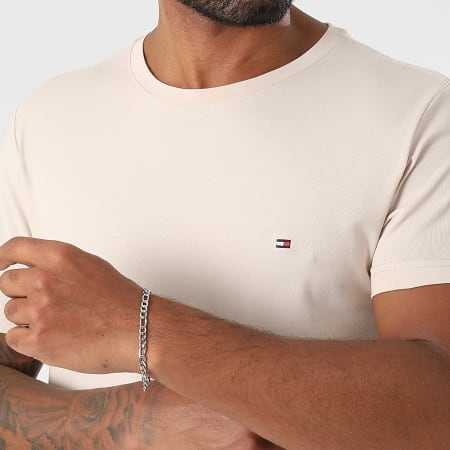 Tommy Hilfiger - Slank T-shirt met stretch 0800 Beige