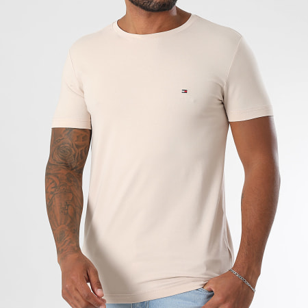 Tommy Hilfiger - Slank T-shirt met stretch 0800 Beige
