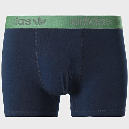 Adidas Originals - Lot De 2 Boxers JJ6433 Bleu Marine Vert