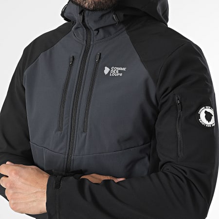 Comme Des Loups - Veste Zippée Capuche Wolf Trail Gris Anthracite Noir