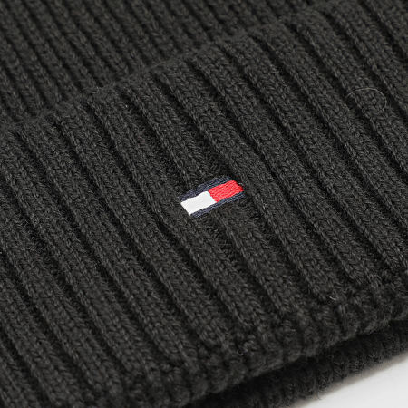 Tommy Hilfiger - Gorro y guantes Flag Pima Cotton 2938 Negro
