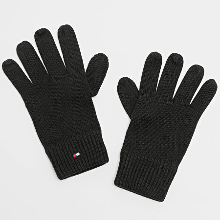 Tommy Hilfiger - Gorro y guantes Flag Pima Cotton 2938 Negro