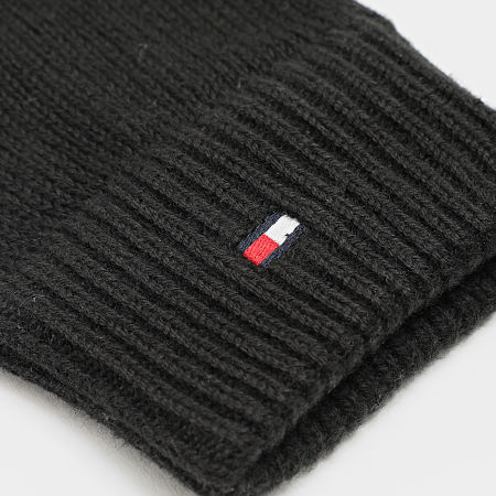 Tommy Hilfiger - Gorro y guantes Flag Pima Cotton 2938 Negro