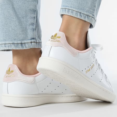 Stan Smith W Zapatillas Mujer IF7002 Calzado Blanco Oro Metalico Arena Rosa Mel
