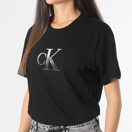 Calvin Klein - Tee Shirt Oversize Large Femme 4798 Noir