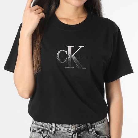 Calvin Klein - Tee Shirt Oversize Large Femme 4798 Noir