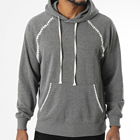 Ikao - Sweat Capuche Gris Anthracite Chiné