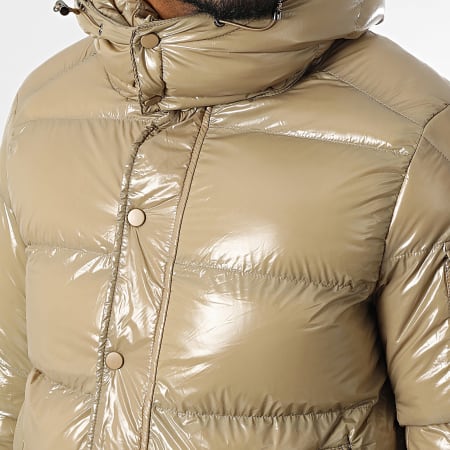 KZR - Doudoune Capuche Beige Foncé