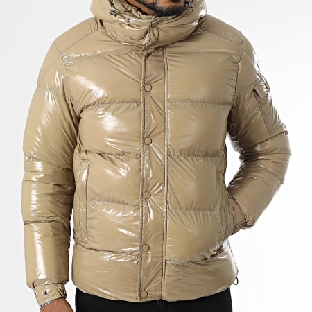 KZR - Doudoune Capuche Beige Foncé
