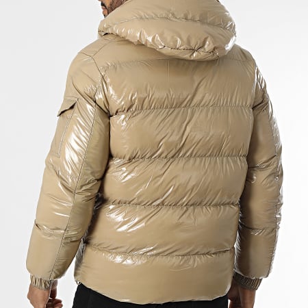 KZR - Doudoune Capuche Beige Foncé