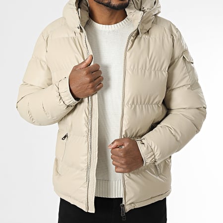 KZR - Abrigo con capucha beige